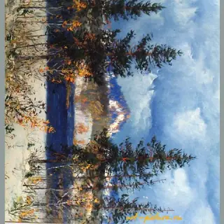 Первый снег холст,масло 