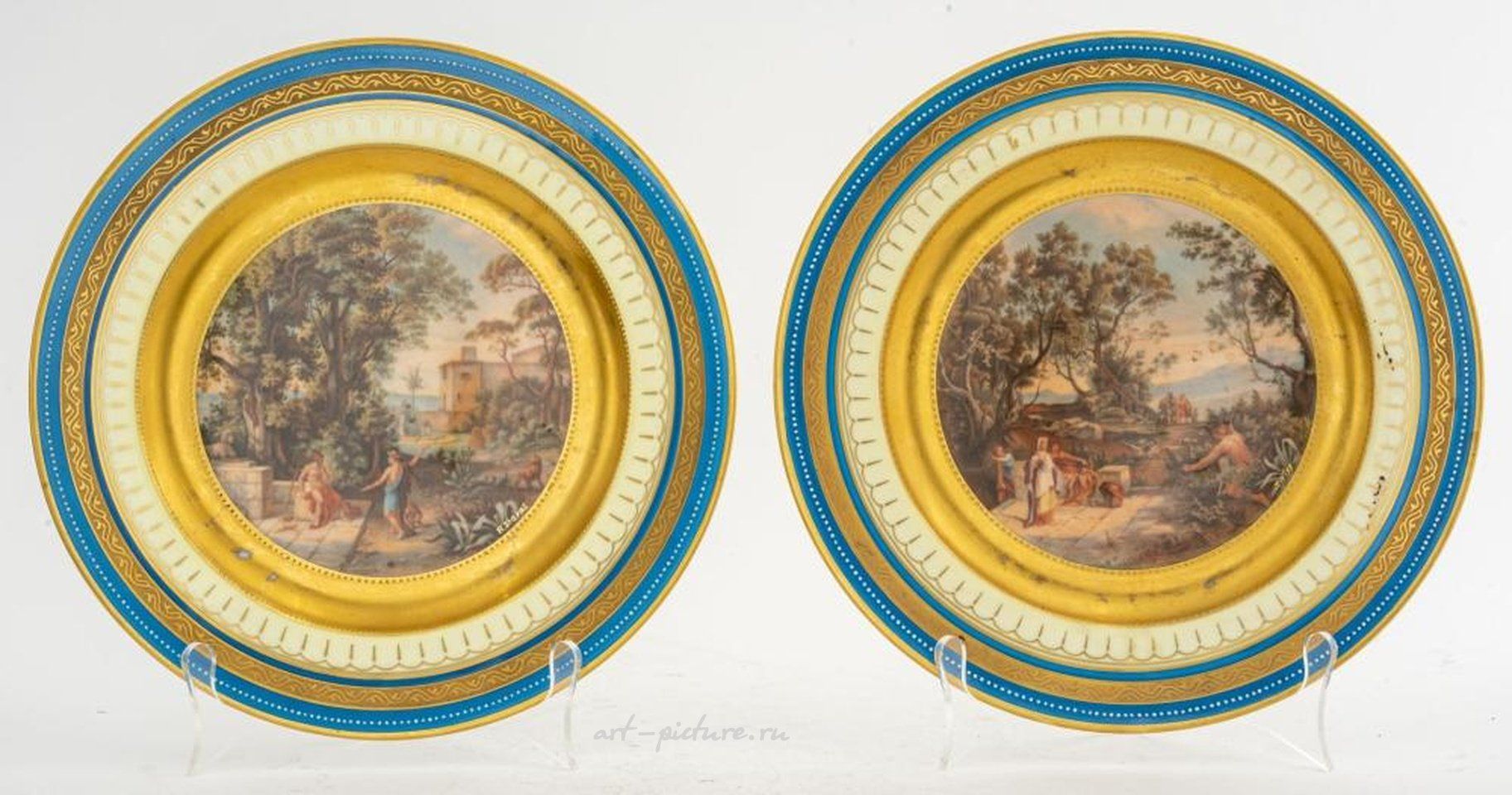 Royal Vienna Porcelain , "Odysseus & Telemachos" Porcelain Cabinet Plate