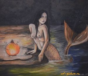 "Mermaid" oil, canvas on the subframe