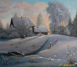 Winter canvas, oil