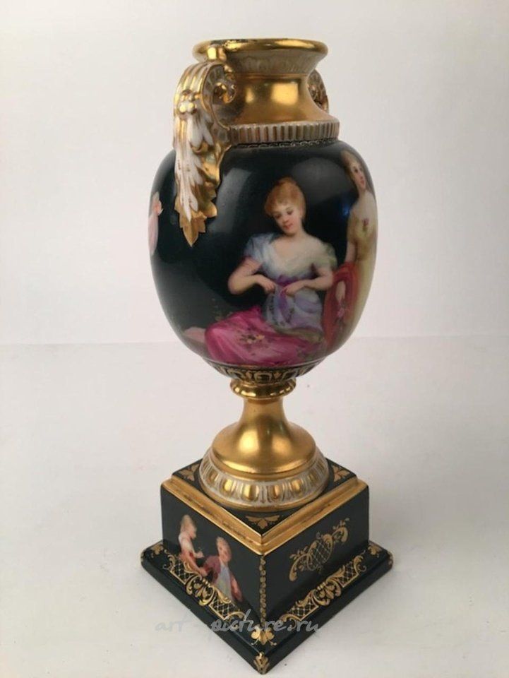 Royal Vienna Porcelain , Royal Vienna hand painted vase.