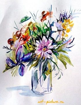 купить С Праздником бумага, акварель