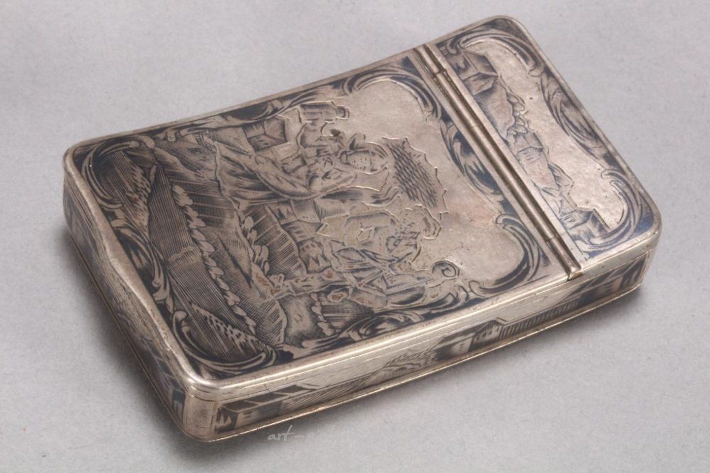 Русское серебро , Русская серебряная  табакерка 19 века