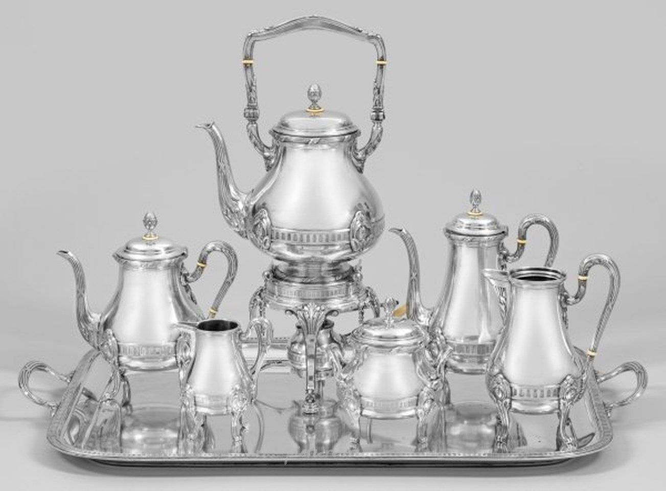 Extensive Coffee and Tea Service in the Empire Style