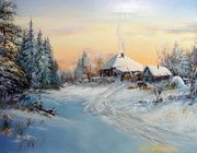 Winter oil, canvas