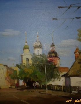 купить Москва.Улица Варварка холст,масло