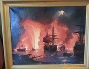 Chesmensky battle oil canvas