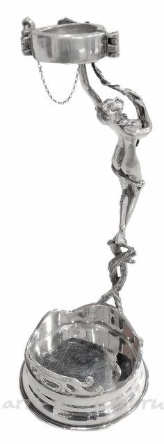Wine bottle holder made of silver
