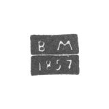 The hallmark of the assayer Vladimir - Maev Egor Alekseevich - initials "B-M" - 1850-1866.