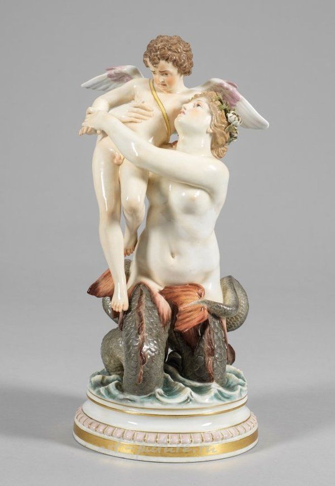 Nereid with Cupid by Meissen