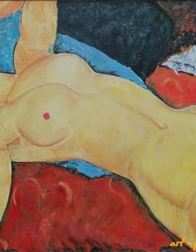 купить Лежащая Кариатида (копия Амадео Модильяни) холст, масло 