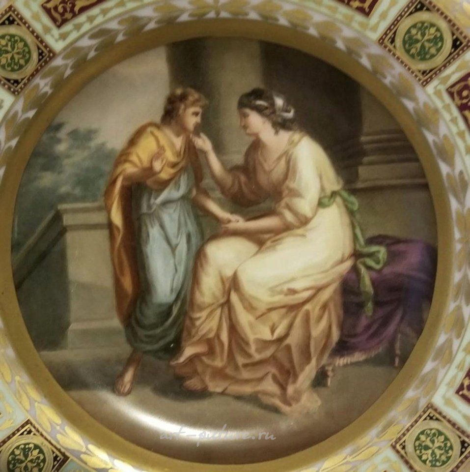 Royal Vienna Porcelain , 19TH C. ROYAL VIENNA PLATE