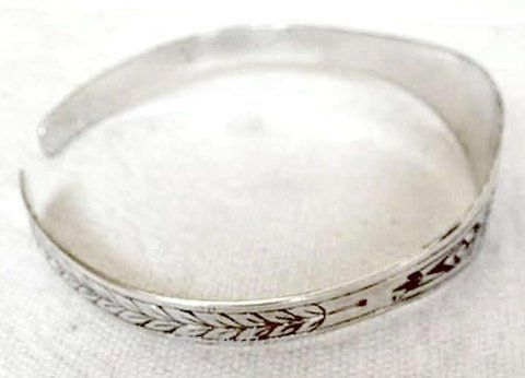Русское серебро, Винтажный браслет-манжета из серебра