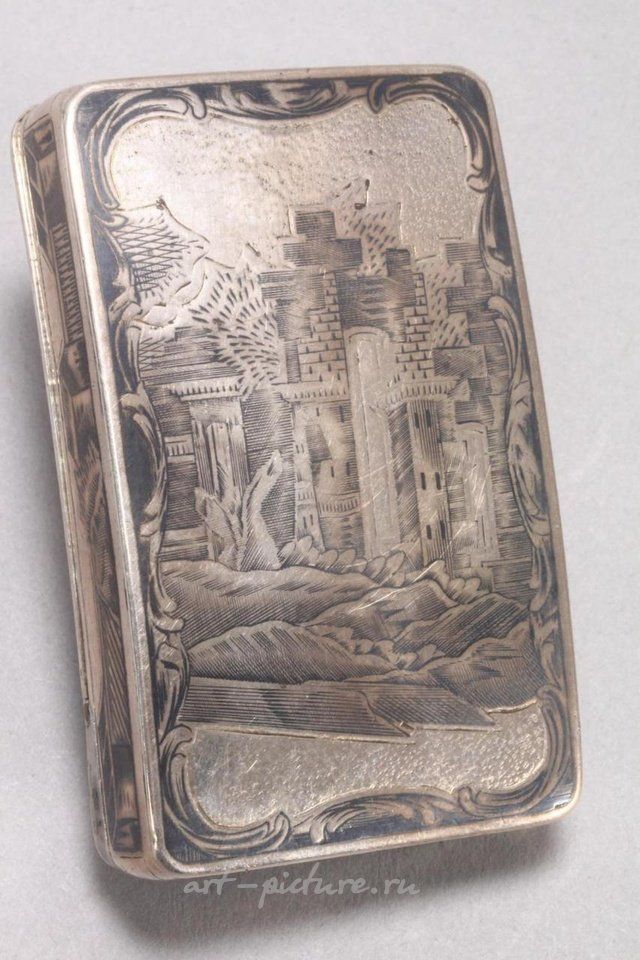 Русское серебро , Русская серебряная  табакерка 19 века