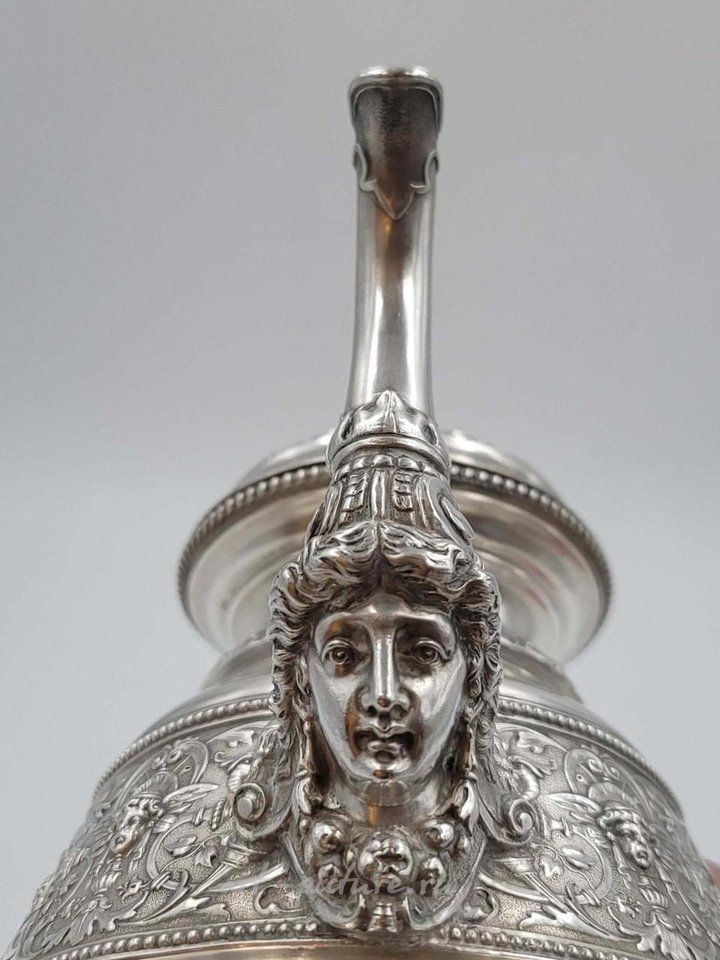 Русское серебро , Русский серебряный чайный сервиз 19 века, 84 пробы