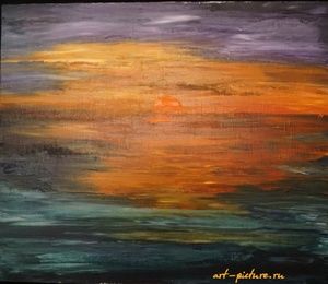 Sunset oil, canvas