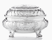 Silver sugar bowl (box). Russia, 1765-1771.