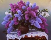 Lilac canvas oil