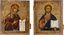 Два иконы из деисуса: Христос Пантократор и Матерь