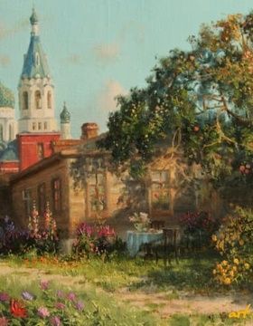 купить В наш городок приходит осень... масло, холст 