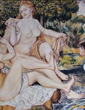 купить Большие купальщицы. Копия П. О. Ренуара холст, масло 