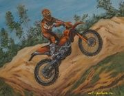 Fascinated motorcycle oil, canvas