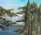 купить Вид с балкона масло,холст