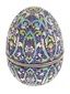 RUSSIAN 84 GILT SILVER ENAMEL EASTER EGG BOX