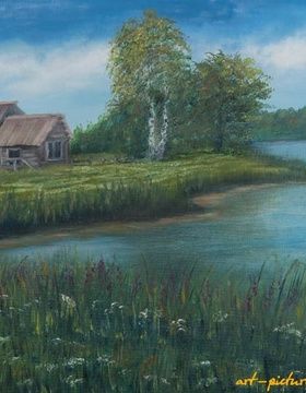 buy House by Lake Oil, canvas
