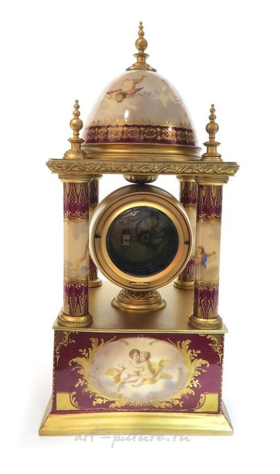 Royal Vienna Porcelain , Large 19th C. Royal Vienna Austrian Clock