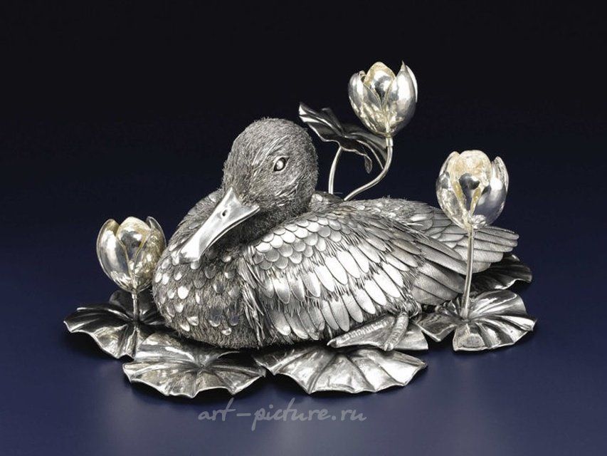 Buccellati Скульптурная композиция Утка лежащая