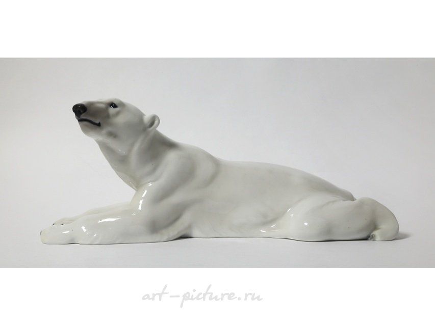 Статуэтка "Белый медведь", Royal Copenhagen, 1907-1923, Model - 1250