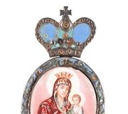 Панагия с эмалью клоизоне с изображением Богородицы Скоропослушницы...