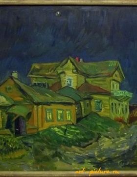 купить Поздний вечер масло, холст 