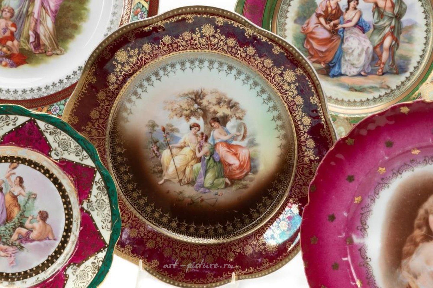 Royal Vienna Porcelain , ASST. OF ROYAL VIENNA STYLE CABINET PLATES, 42PC