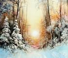 Статуэтка Winter sun oil, canvas