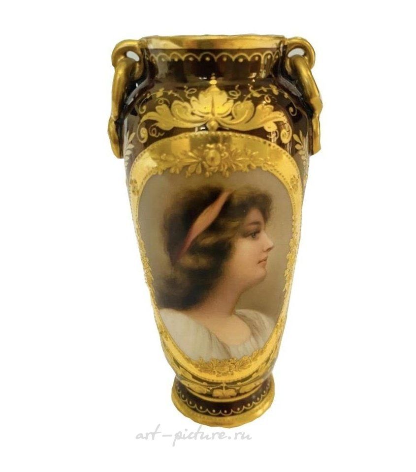 Royal Vienna Porcelain , ROYAL VIENNA PORTRAIT VASE