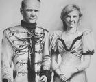 buy Costumed portrait of a young couple Paper, oil, dry brush