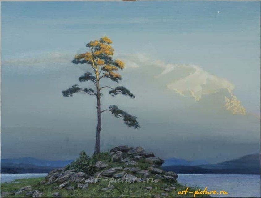 Первая звезда холст, масло