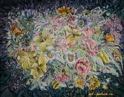 Summer bouquet Silk-Kholodny Batik