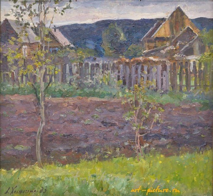 Вид из моего окна масло, картон
