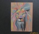 Статуэтка Lion dry pastel, paper
