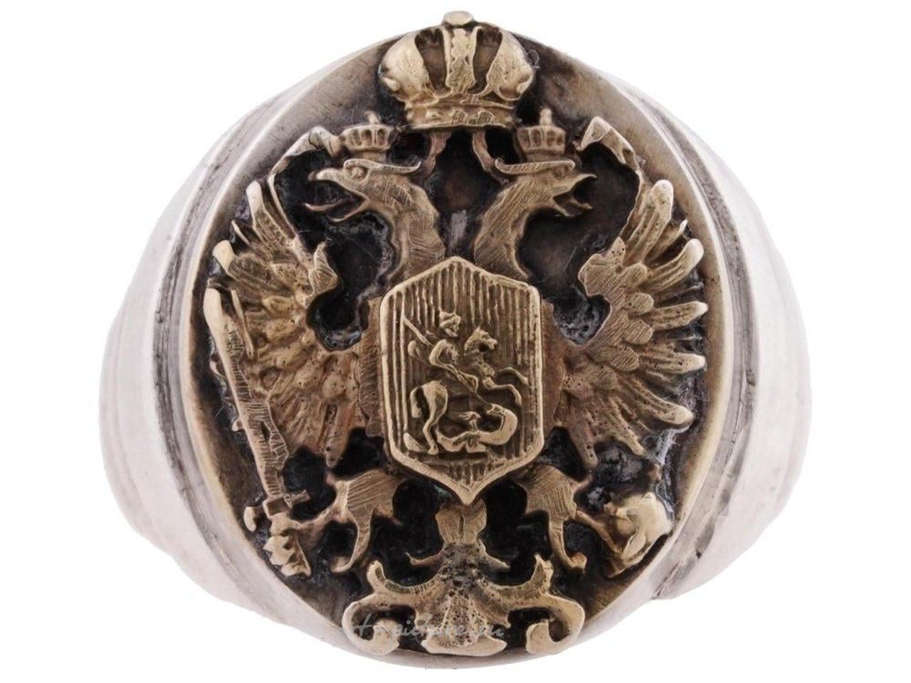Русское серебро , Русское серебряное кольцо-печатка