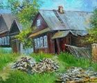 Farm in Staroutkinsk oil, canvas