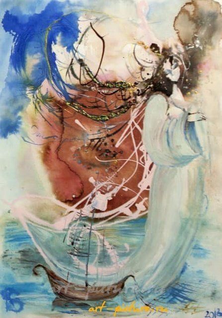 ULISSE бумага, акрил (paper, acrylic paints) 
