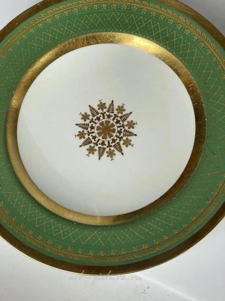 Royal Vienna Porcelain , SET OF 6 ANTIQUE ROYAL VIENNA PLATES