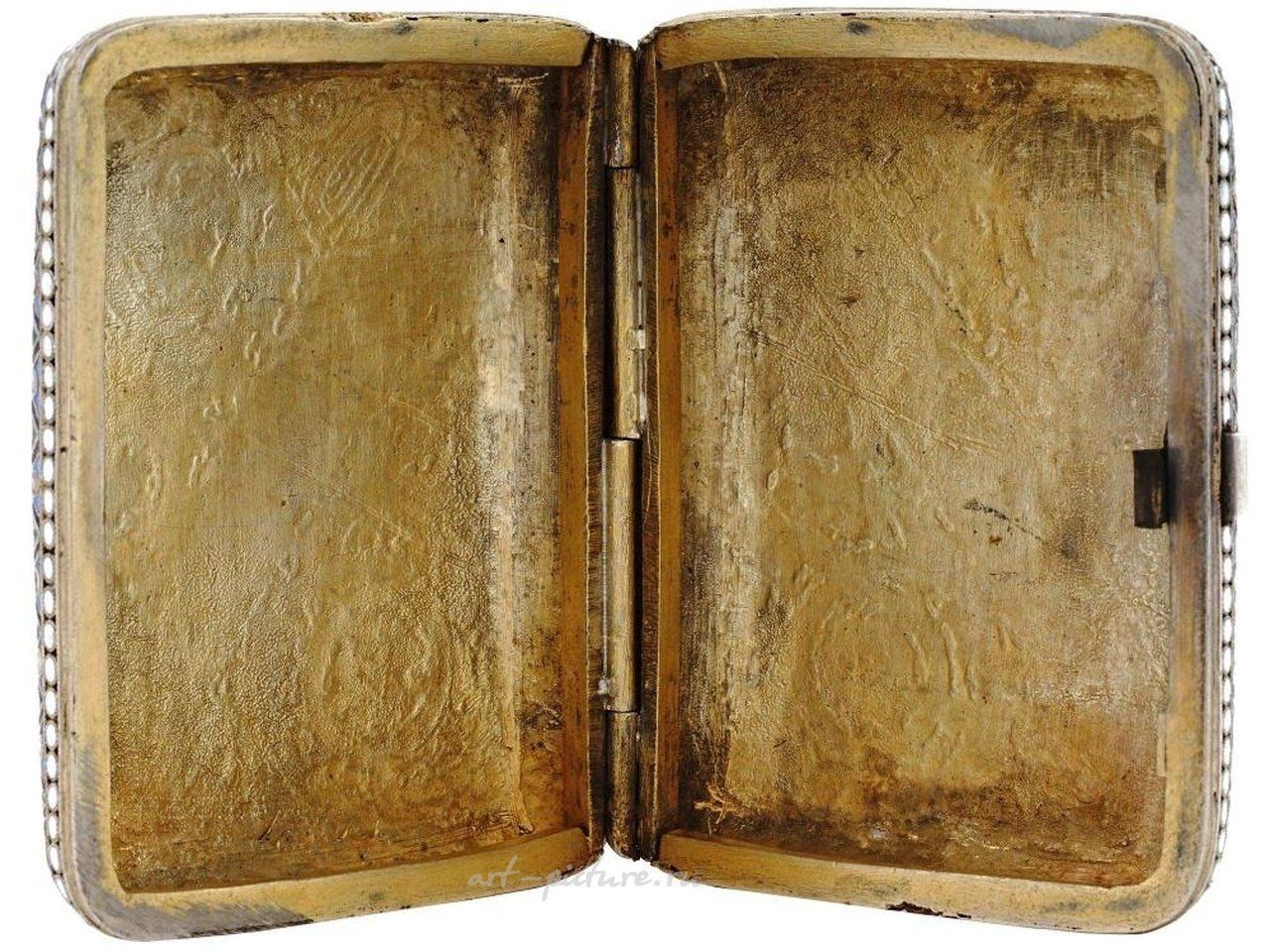 Russian silver , RUSSIAN SILVER CLOISONNE ENAMEL CIGARETTE CASE