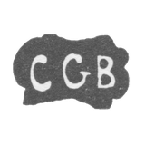 Claymo Master Berg Christian Gottfried - Tartu - initials CGB - 1746.