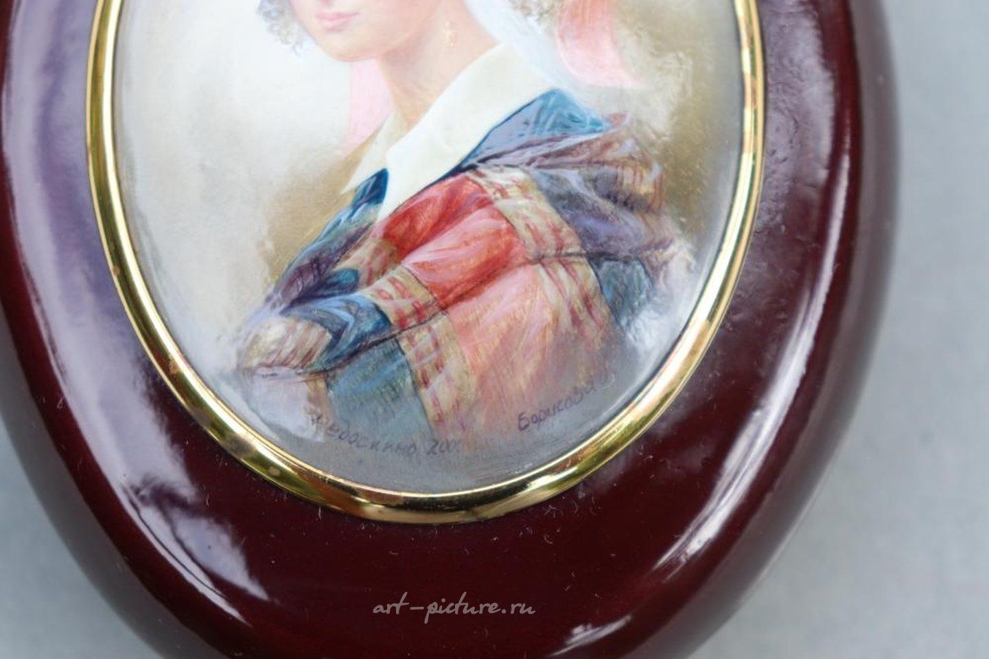 Русское серебро , Александра Россет-Смирнова (1809-1882), русская лаковая миниатюра Федоскино