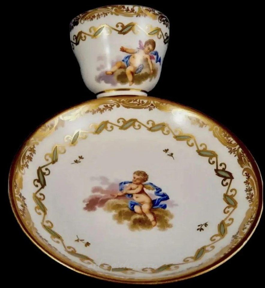 Royal Vienna Porcelain , 18TH C ROYAL VIENNA CUP AND SAUCER